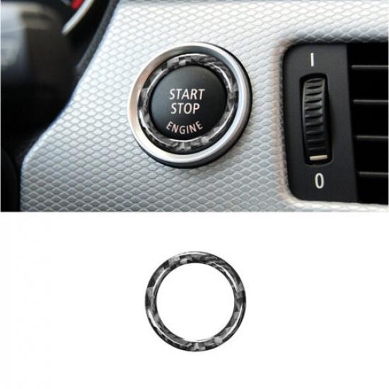 32.5mm Real Carbon Fiber Engine Start Button Ring Sticker For Bmw E90 E93 3 SU