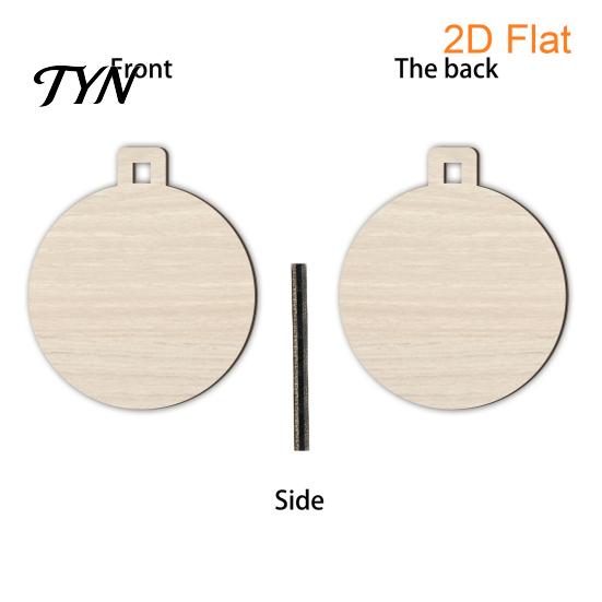 DIY Paintable Wood Crafts 10Pcs 2D Wooden Christmas Ornaments, Blank Craft Hanging Tags, Unfinished Blanks Tree Decorations, Slices for Painting Xmas