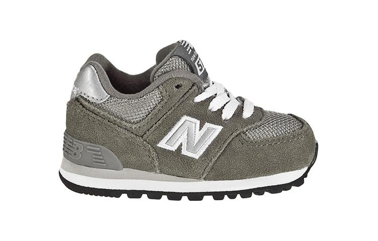 New Balance Cushioning Abrasion Resistant Breathable Low top Toddler Shoes Gray Infant And Toddler KL574GSI