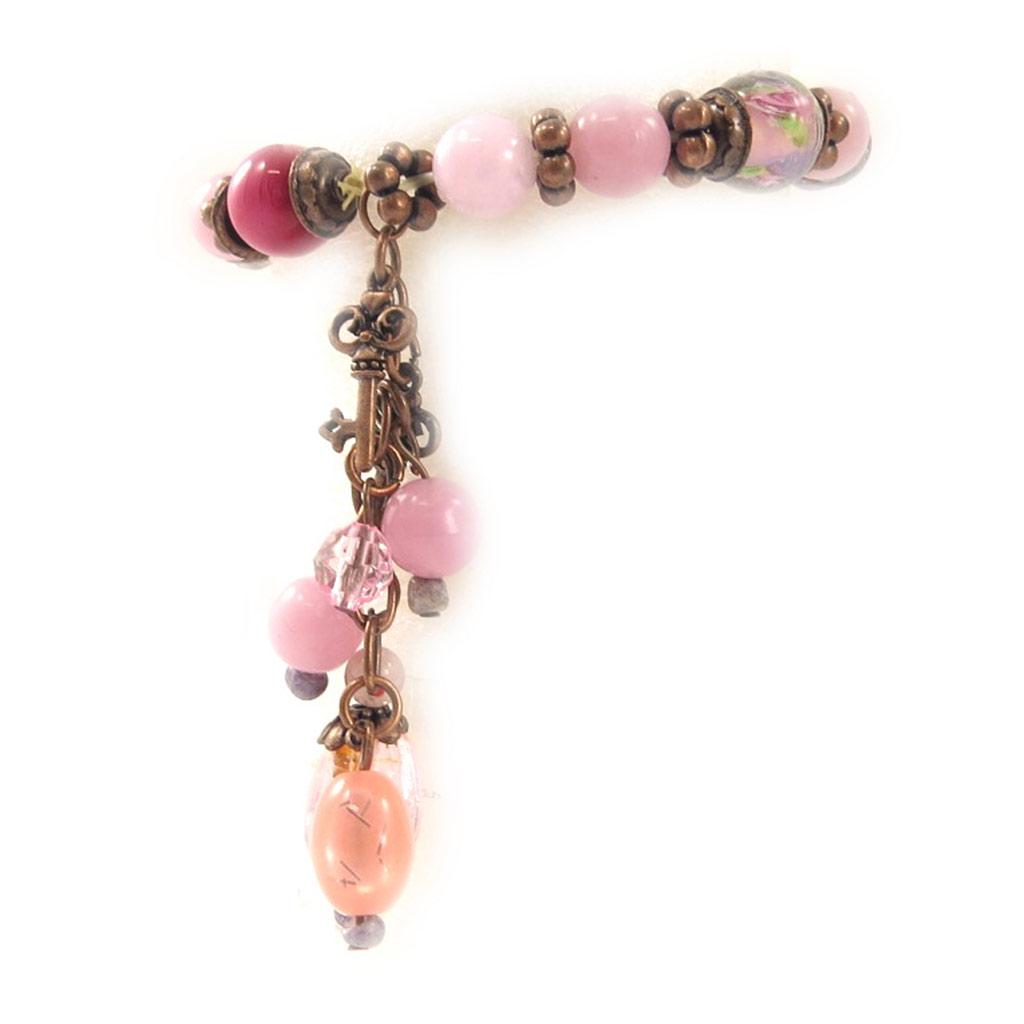 Les Trésors De Lily [D0267] - Designer Bracelet 'Athena' Pink