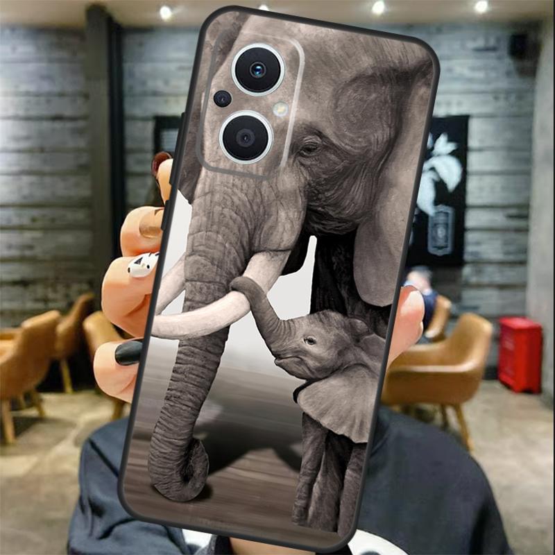 Elephant Baby Nature Case For OPPO Reno 11 11F 13 12 F 8T 7 8 10 Pro OPPO Find X8 X6 Pro X3 X5 Lite Cover Coque