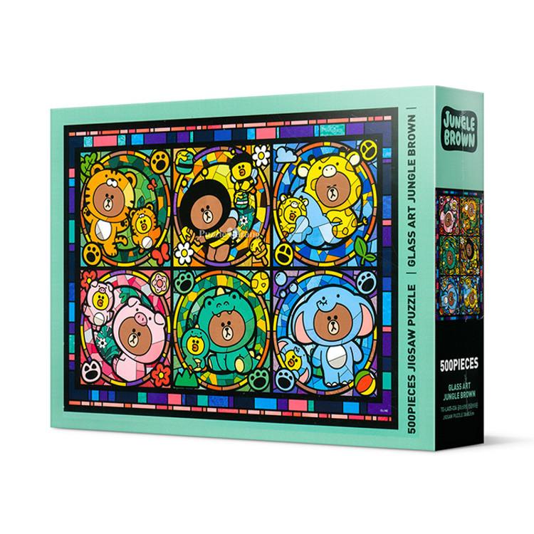 500 Piece Jigsaw Puzzle - Line Friends Jungle Brown, Popular Korean Puzzle