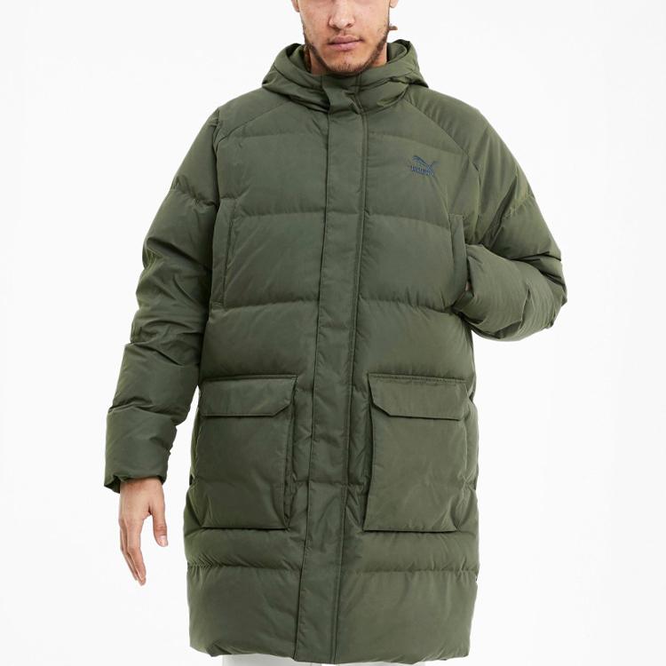 Puma Classic Hooded Warm Down Jacket Men Outerwear Dark-Green 599309-64