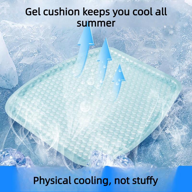 Car Seat Cushion Cooling Pad 3D Honeycomb Breathable Mesh Summer Cool Seat Cover Anti-Slip Massage Mat Auto Accessories