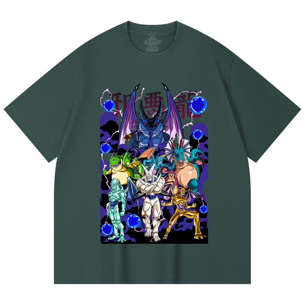 230 Gsm 100% Cotton Dragon Ball V38 Dragons Print Unisex Heavy Cotton T Shirt