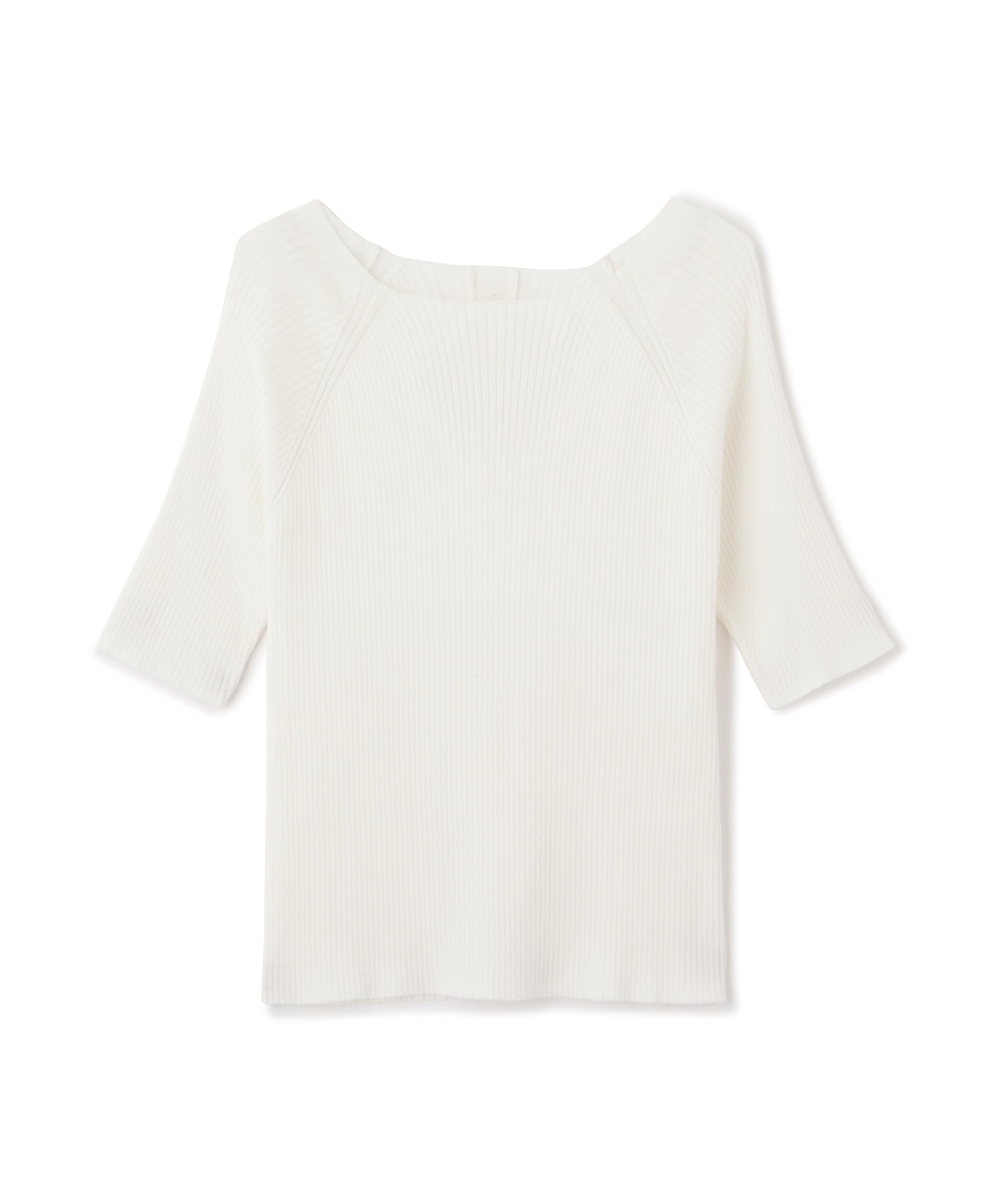 

N Natural Beauty Boat Neck Rib Knit White Basic Sweater, Women s, белый