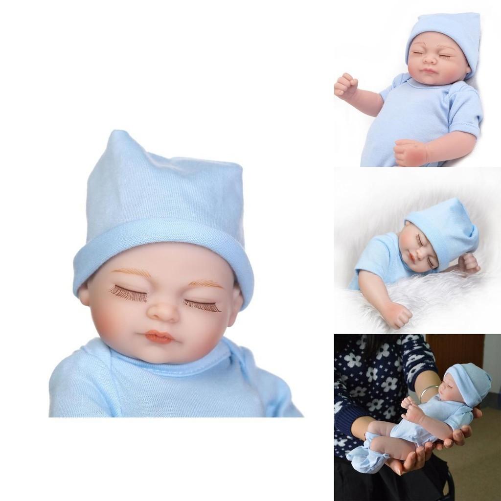 10-inch Lifelike Full Body Soft Vinyl Silicone Dolls For Girls Realistic Newborn Baby Companion