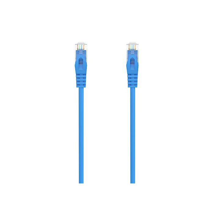 Câble réseau RJ45 Cat.6A - AISENS - 3 mètres - Bleu - UTP AWG24 - 500 MHz - Haute vitesse - Conforme PoE - Mâle à mâle