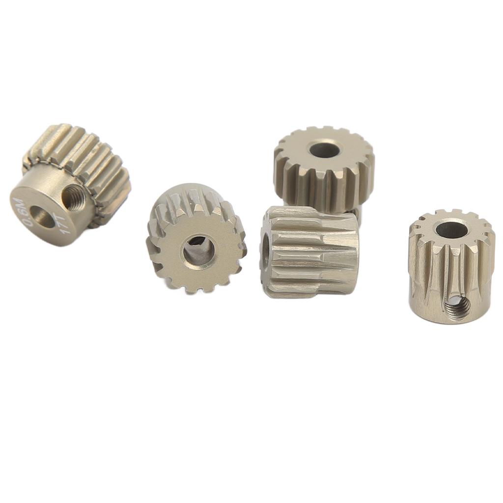 0.6M Pinion Gear Set Aluminium Alloy 3.175mm Hole 13T 14T 15T 16T 17T Pinion Motor Gear for SCX10 TRX4 1/8 1/10 Crawler