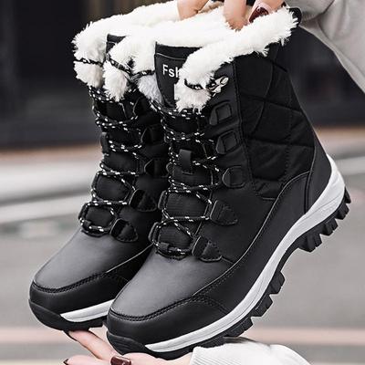 Scarpe invernali in cotone alte più stivali caldi in velluto da donna stivali da neve antiscivolo resistenti all'usura