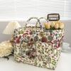 Portable Fabric Storage Basket with Sturdy Handles Foldable Laundry Organizers Fabric Storage Basket for Household Use