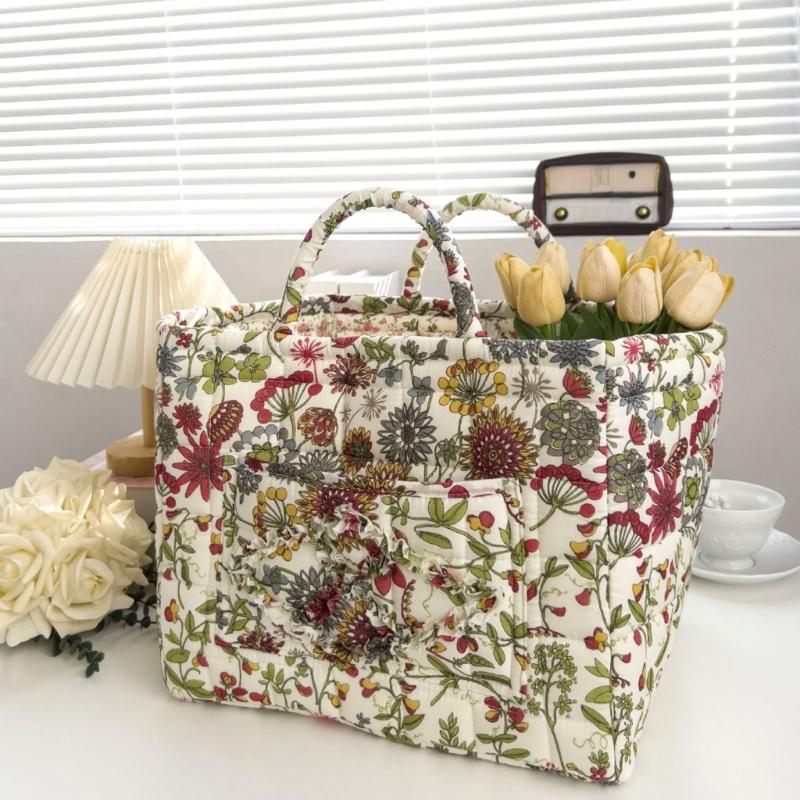 Portable Fabric Storage Basket with Sturdy Handles Foldable Laundry Organizers Fabric Storage Basket for Household Use
