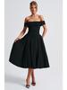 2025 Spring Fashion Solid Color Off-the-Shoulder Backless Bandeau Dress for Women