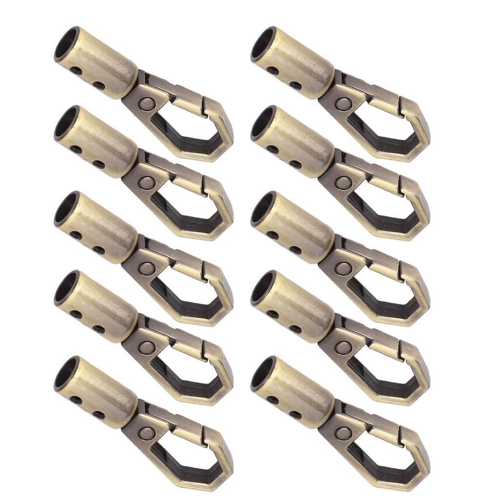 10 Set Cord End Cap Rope Stop Snap Decking Fittings Bulk for Jewelry Making with 6mm Zinc Alloy