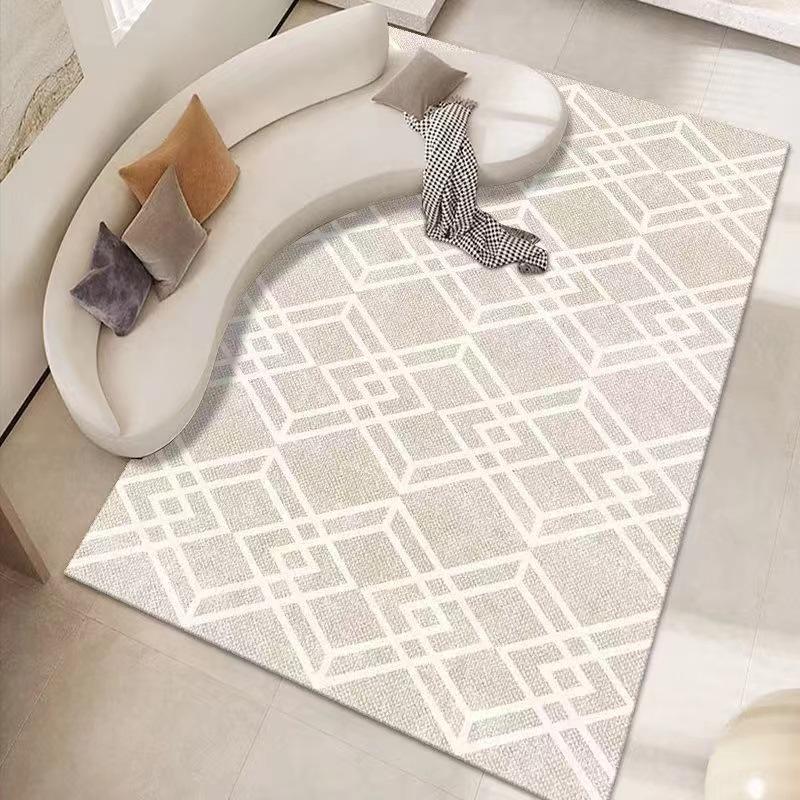 

Ковер для гостиной Современный простой легкий роскошный ветряной песочный ворс чайный столик ковер для кабинета B&B ваби-саби японский ветряной круглый бархатный ковер 200*340cm