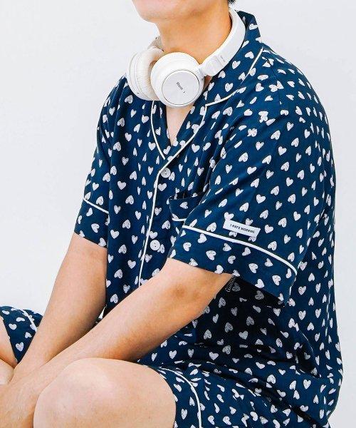 

[Sleepy cat] With Heart Short Sleeve Pajamas [Shipped from Korea] 100% Authentic Navy