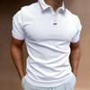 Polo da Uomo a Righe Monocolore con Collo a Revers - Design Versatile Casual a Maniche Corte (2024)