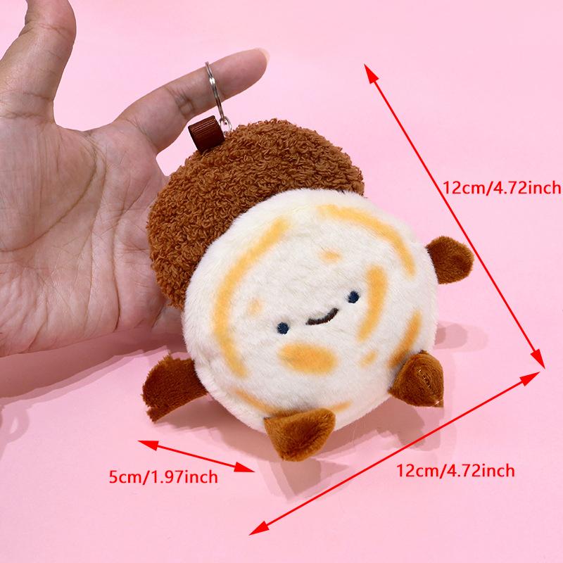 

Китайский бургер Роуцзямо Кукла Культурный и креативный брелок в виде булочки Плюшевая кукла Памятный кулон для пары Подарок коричневый