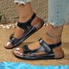 Women's Summer Hollow Out Beach Flat Sandals Adjustable Strap Open Toe Casual Footwear for Outdoor Walking and Daily Wear