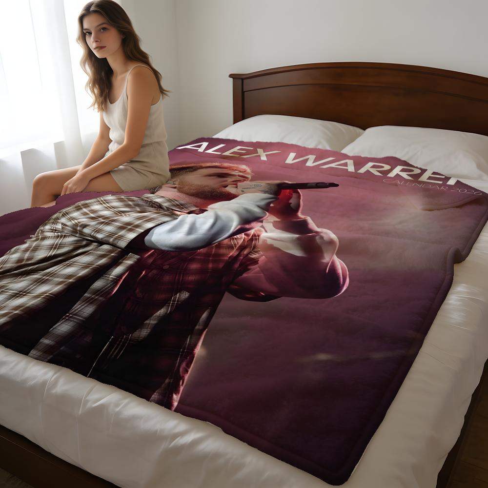 Manta de Felpa Corta de Alta Densidad Para Sofá Siesta Habitación con Aire Acondicionado Suave Agradable para la Piel A-Alex Warren Y Álbum Ordinario