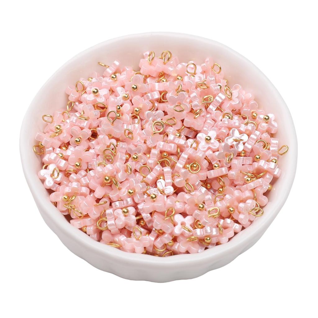 Resin Charms Imitation Pearl Preserving Mini Flower Pendant For Jewelry Making Accessories