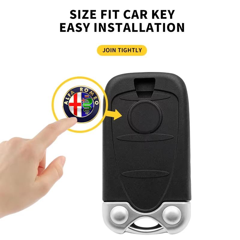 5/10Pcs Car Metal Key Emblem Sticker Decoration For Alfa Romeo 156 159 147 8C 166 Giulia Giulietta Mito Stelvio Spider GT Tonale Cxa532