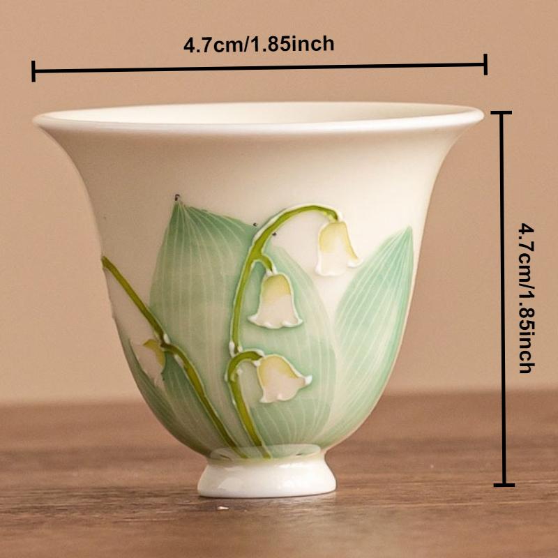 

Ручная роспись Лилия Чашка для чая Керамические Мастер-чашки Китайская посуда для кунг-фу Ретро Винтажная Дегустационная чашка для чая Бытовая Креативная посуда для напитков