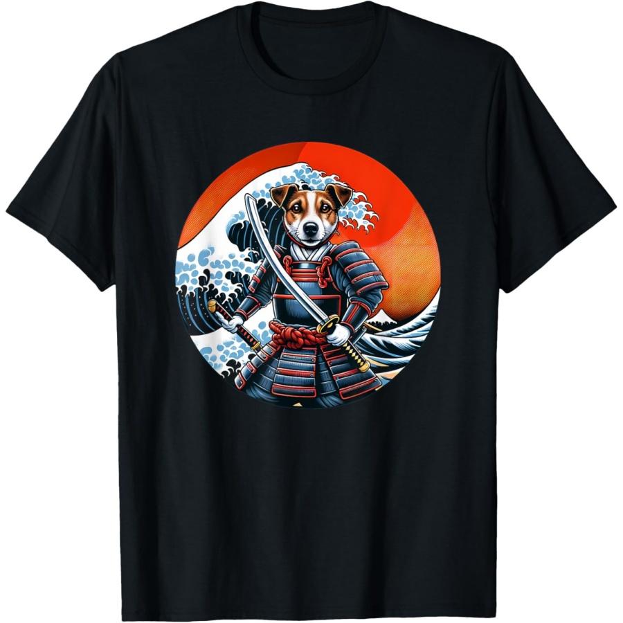 

Otaku Jack Russell dog Samurai T-Shirt XXXXXL чорний