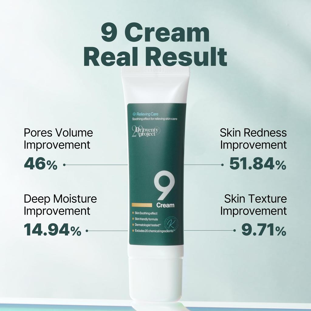 Nine Cream 50ml Mugwort Soothing Emulsion for and Rough Skin Dr.twentyproject (9 Creams) Sensitive, Dry,