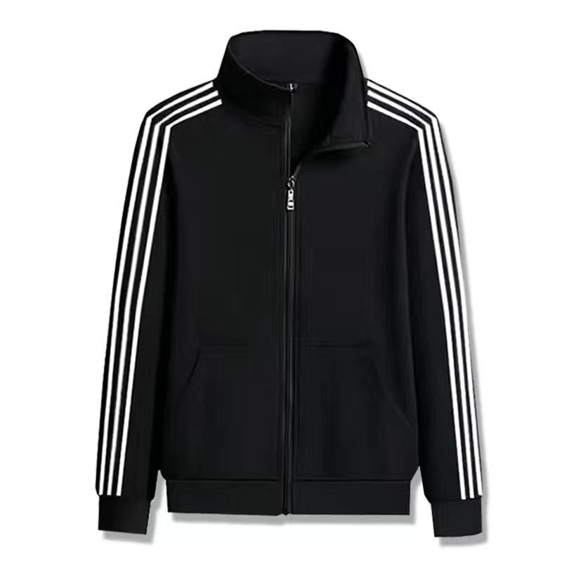 Spring and Autumn Casual Sportswear Set, Men's Stand-up Collar Cardigan Sweatshirt