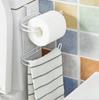 Easy to Install Double Layer Towel and Toilet Paper Rack Hanging Tissue Roll Dispenser Bathroom Organization Tool
