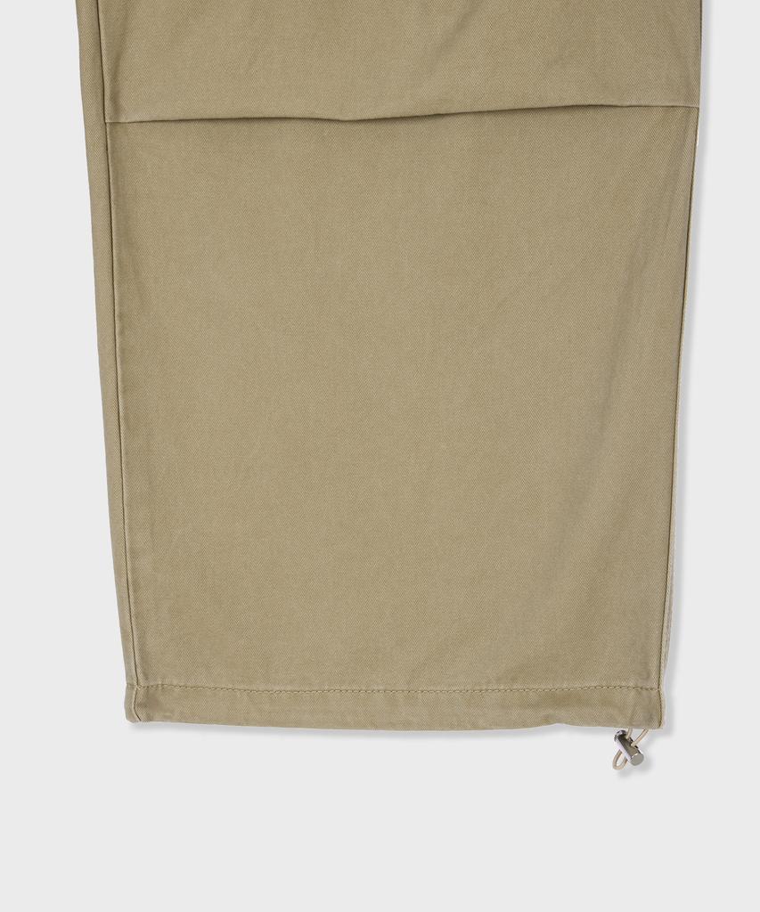 GLW Washed Pocket Parachute Cargo Pants Beige