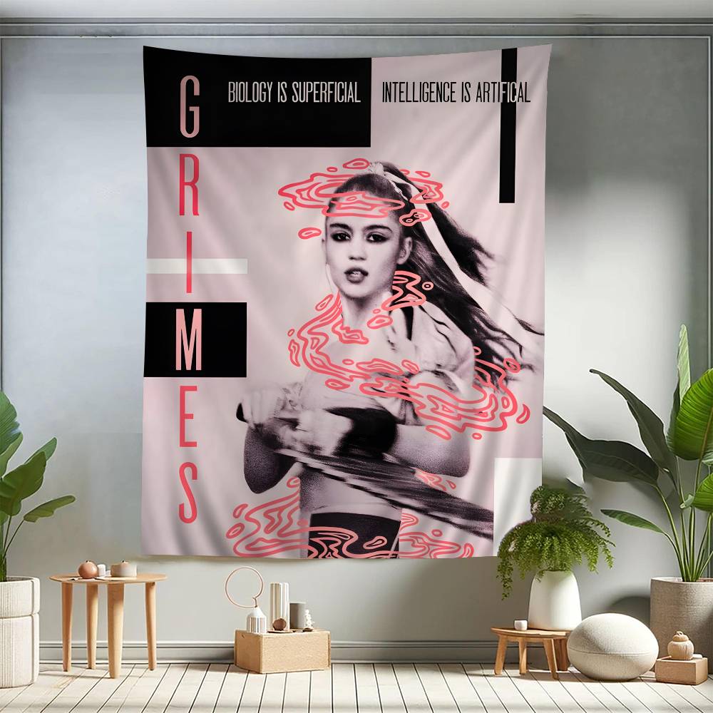 Singer Grimes Colorful Tapestry Wall Hanging Hanging Tarot Hippie Wall Rugs Dorm Wall Art Decor