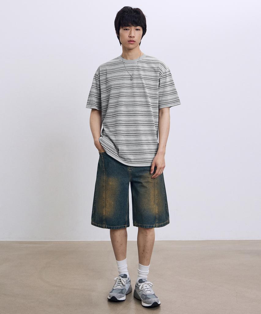 FILLUMINATE Monoline Stripe T-Shirt - Black