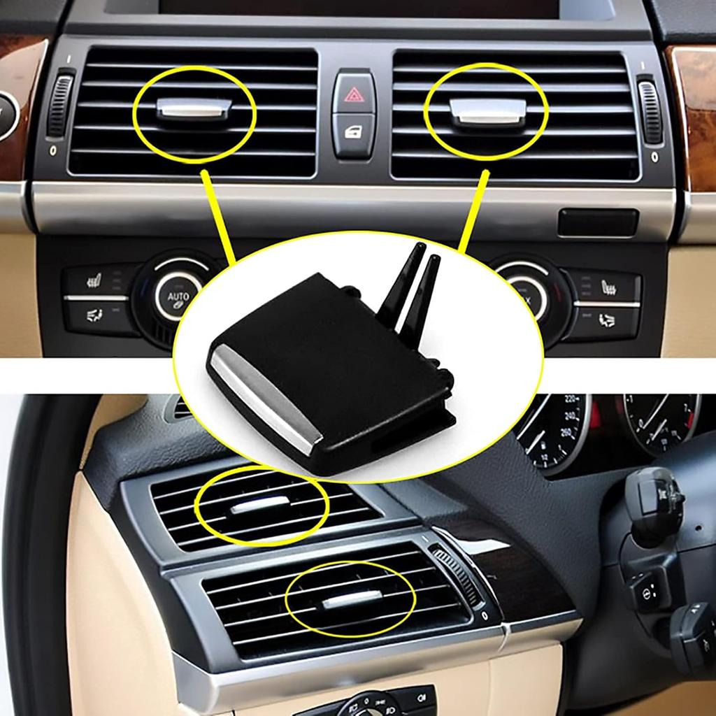 Front Row air Conditioning Vent Outlet tab Clip Compatible with BMW X5 E70 X6 E71 Air Grille Clips - A/C Vent Outlet Tab Clip (Front)