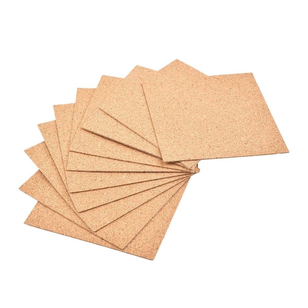 Cork Coasters Self-adhesive Square Cork Mat Backing Sheet
