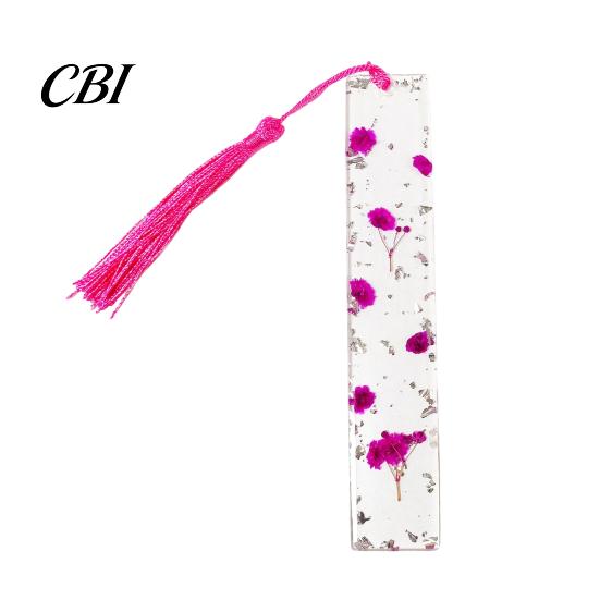 Unique Gift for Friends Dried Flower Resin Bookmarks with Tassels, Double-Sided Magnetic Durable Page Markers Book Lovers Friends, Pretty and Increase