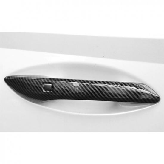 For Hyundai Sonata Carbon Fiber Car Exterior Side Door Handle Cover Trim