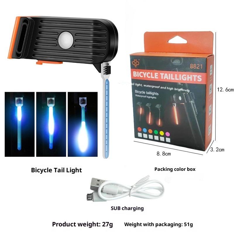 Fahrrad Rückleuchten Fließendes Wasser USB-Laden Mountainbike Lichter Nachtfahrten Rennrad Fahren Hervorhebung Kreative Ausrüstungszubehör