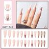 Long Press-On Nails With Adhesive Tabs Full Cover Fake Women INS Style Acrylic Nail Tips Reusable Wearable Art