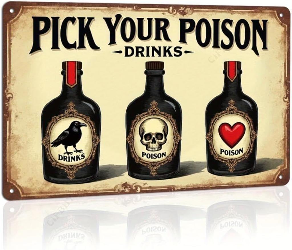 Halloween Poster On the Wall, Metal Plaque 20x30cm