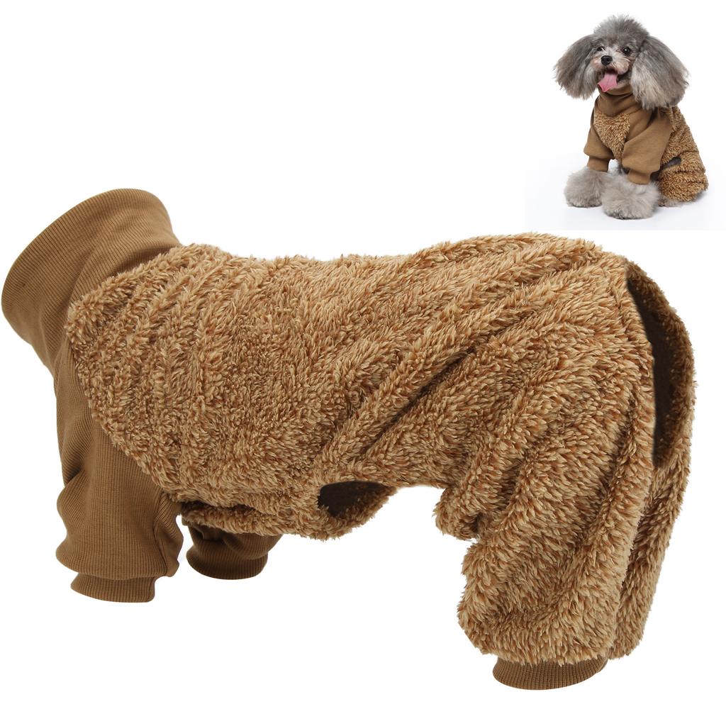 Winter Dog Clothes Puppy Sweaters High Neck Warm Pet Cold Weather Clothing for Dogs Cats