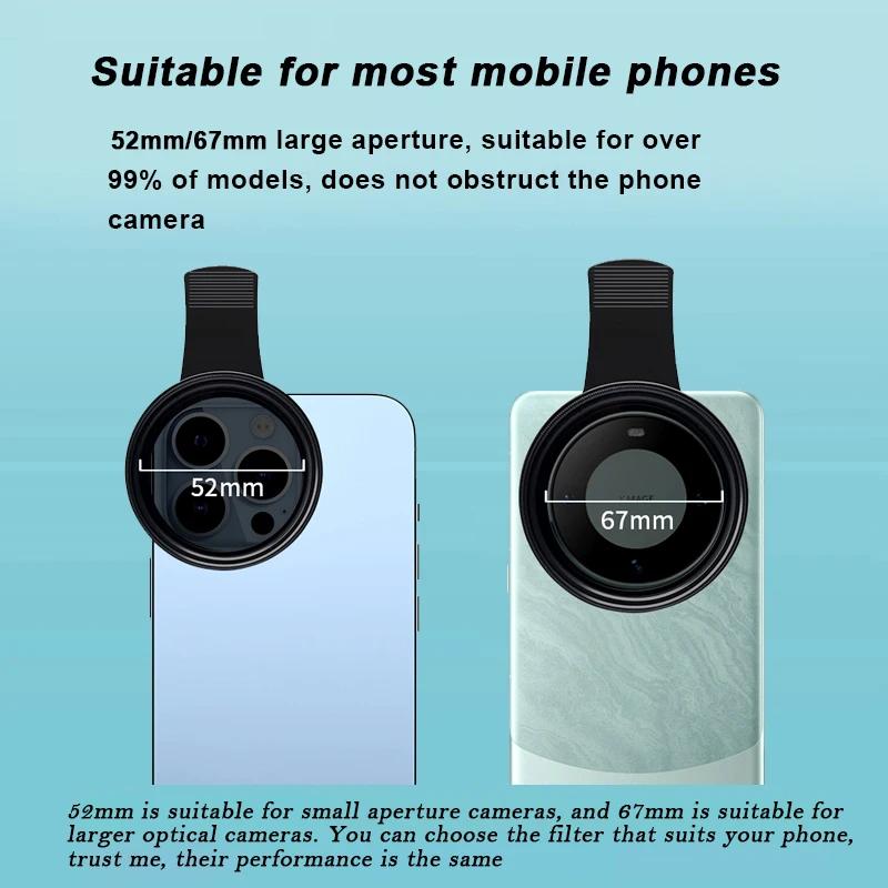 52mm 67mm Adjustable Variable Nd Lens Filter Light Reduction For Dslr Iphone Smartphone Photography Accessory