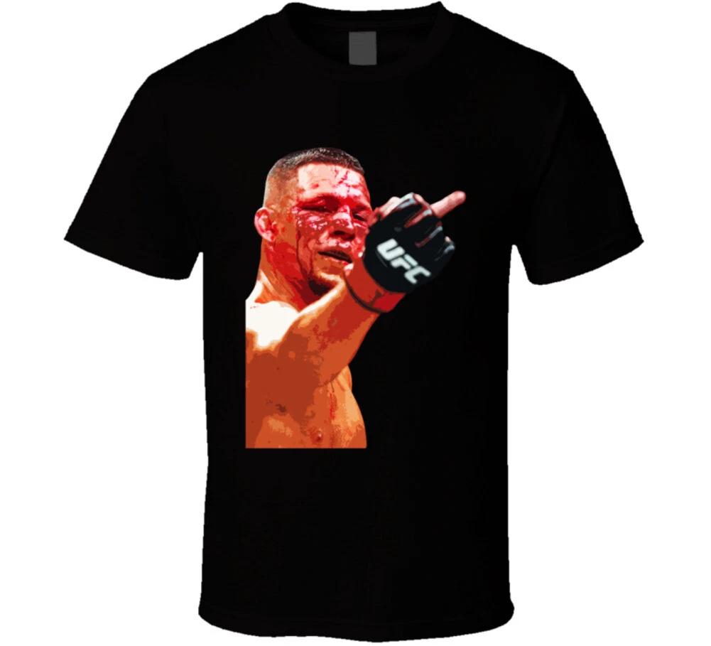Nate Diaz Flipping The Bird Mma Fighter Fan T Shirt