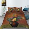 Abstract 3D Digital Printing Quilt Cover Pillowcase Two Or Three-Piece Set Oil Painting Series Polyester