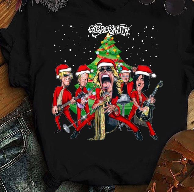 Merry Christmas Aerosmith Band Cotton Black All Size Unisex Shirt C363 Unisex T-Shirt XXL