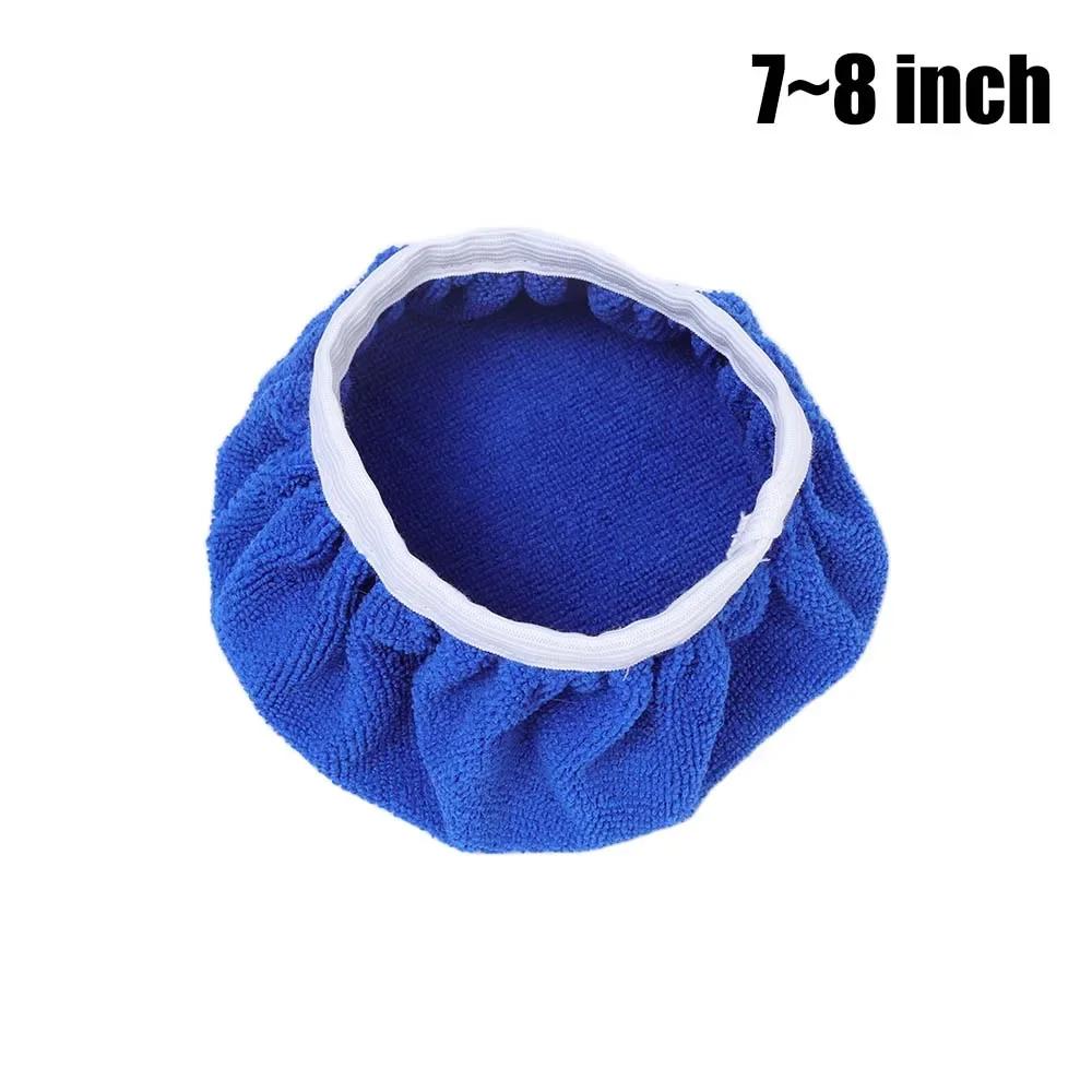 5-10inches Car Microfiber Polisher Pad Wash Buffer Waxing Sleeve Bonnet Polishing Hood for House Auto Cleaning Accessories 10PCS