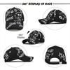 Graffiti Printed Unisex Baseball Cap Cotton Adjustable Size Summer Hat Trendy Embroidered Logo