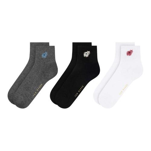 Ted Baker Womens/Ladies Bamboo Ankle Socks (Pack of 3)