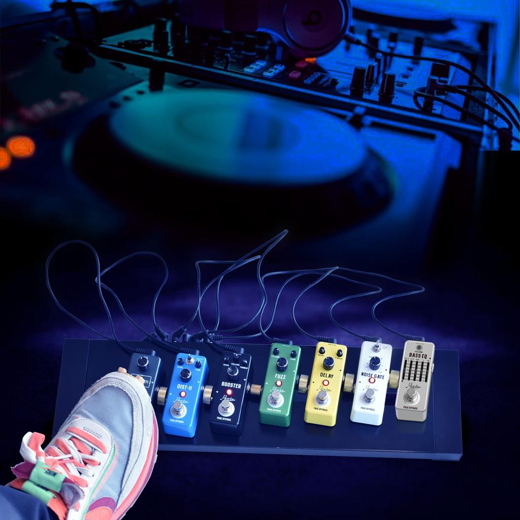 Rowin Bass EQ Fünfband-Equalizer Bass-Effektpedal für E-Bass True Bypass Pedal, LEF-317B